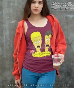 Beavis And Butt Head Scared Tank Top Racerback