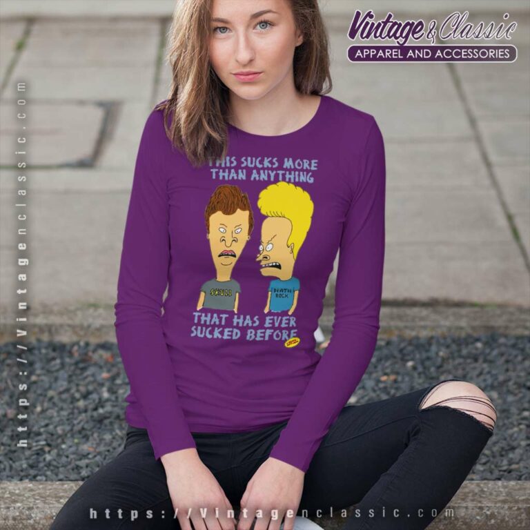 Beavis And Butt Head Shirt This Sucks More Than Anything Long Sleeve Tee Beavis And Butt Head Shirt This Sucks More Than Anything Long Sleeve Tee