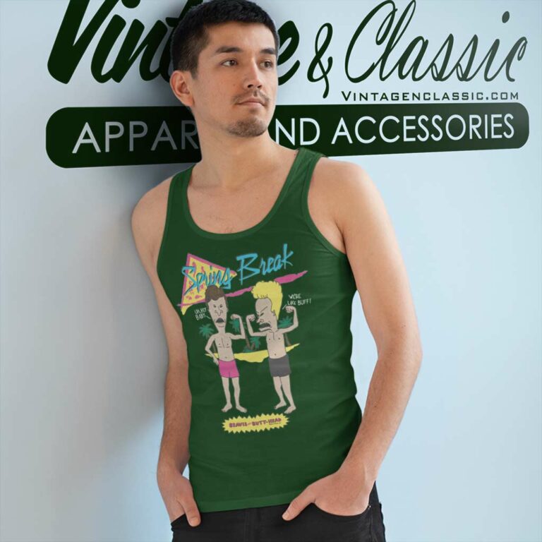 Beavis And Butt Head Spring Break Tank Top Racerback Beavis And Butt Head Spring Break Tank Top Racerback