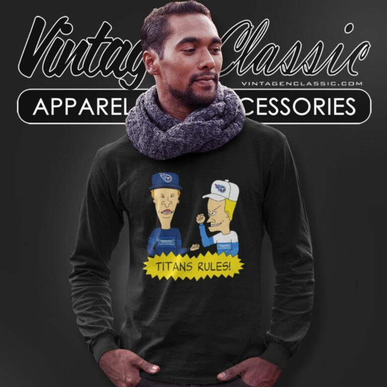 Beavis And Butt Head Tennessee Titans Rules Long Sleeve Tee Beavis And Butt Head Tennessee Titans Rules Long Sleeve Tee