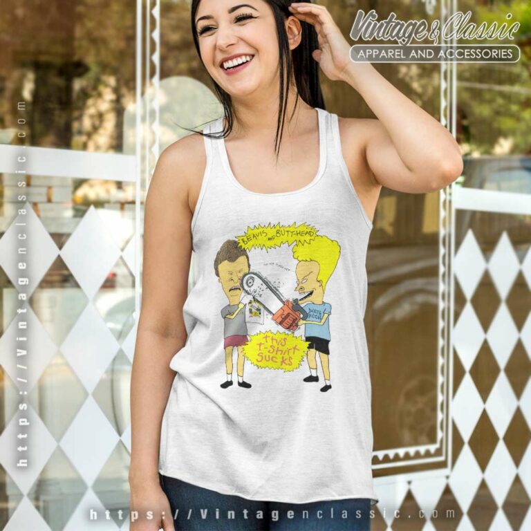 Beavis And Butt Head This Shirt Sucks Tank Top Racerback Beavis And Butt Head This Shirt Sucks Tank Top Racerback