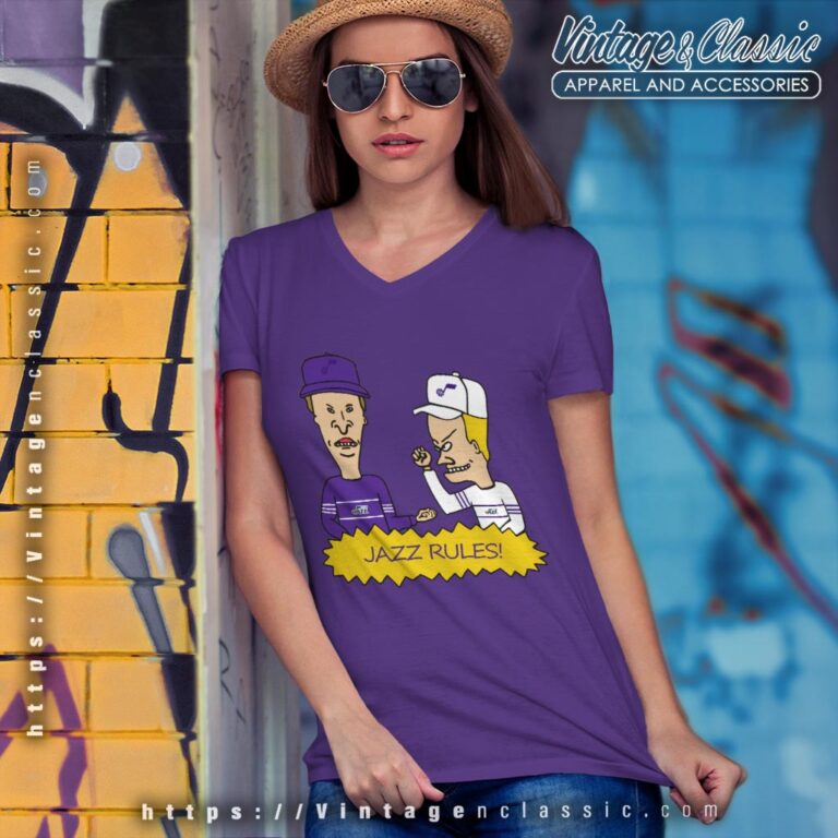 Beavis And Butt Head Utah Jazz Rules Shirt V Neck TShirt Beavis And Butt Head Utah Jazz Rules Shirt V Neck TShirt