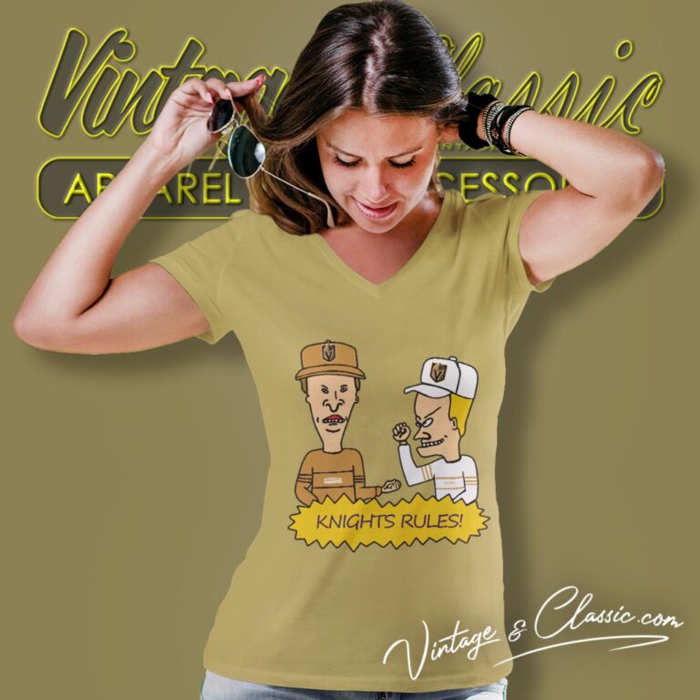 Beavis And Butt Head Vegas Golden Knights Rules Shirt V Neck TShirt Beavis And Butt Head Vegas Golden Knights Rules Shirt V Neck TShirt