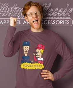 Beavis And Butt Head Washington Wizards Rules Shirt 2 Beavis And Butt Head Washington Wizards Rules Shirt Long Sleeve Tee