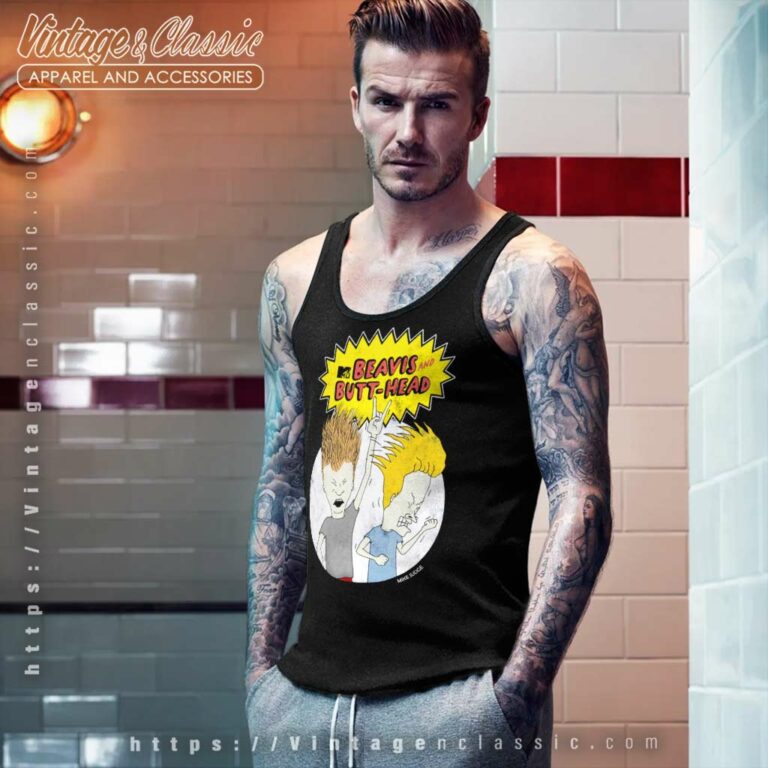 Beavis And Butthead Air Guitar Tank Top Racerback Beavis And Butthead Air Guitar Tank Top Racerback
