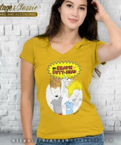 Beavis And Butthead Air Guitar V Neck TShirt