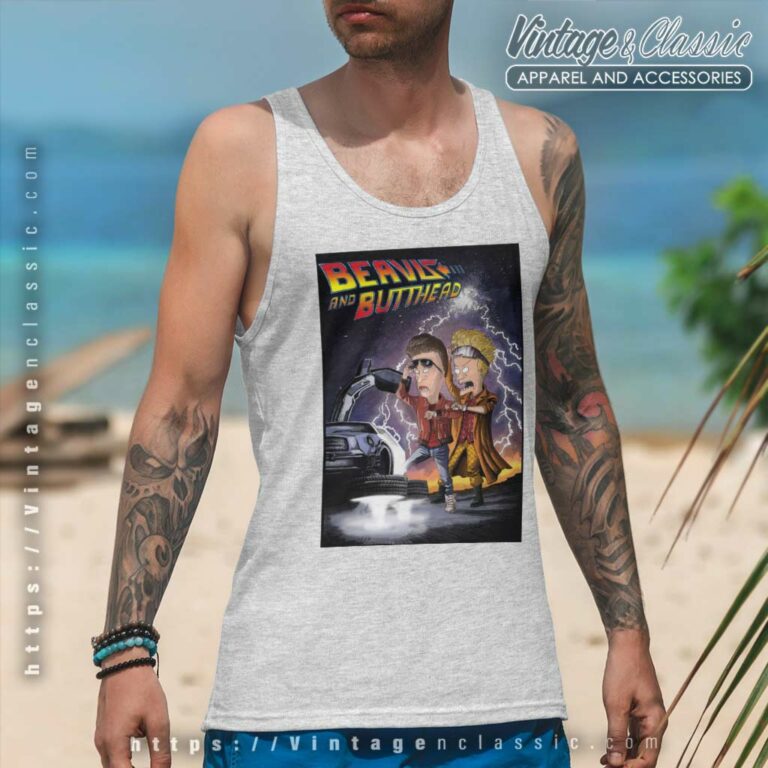 Beavis And Butthead Back To The Future Tank Top Racerback Beavis And Butthead Back To The Future Tank Top Racerback
