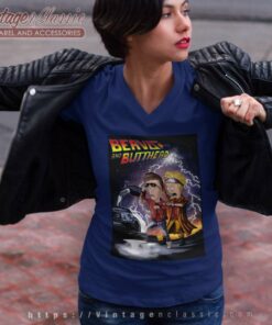 Beavis And Butthead Back To The Future V Neck TShirt