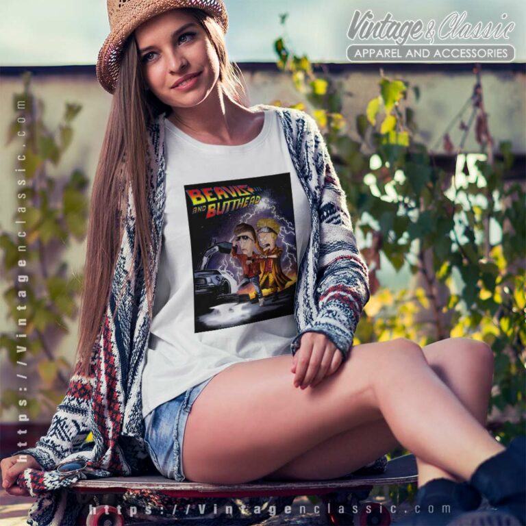 Beavis And Butthead Back To The Future Women TShirt Beavis And Butthead Back To The Future Women TShirt