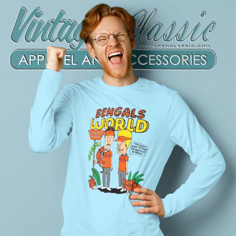 Beavis And Butthead Bengals World Long Sleeve Tee Beavis And Butthead Bengals World Long Sleeve Tee