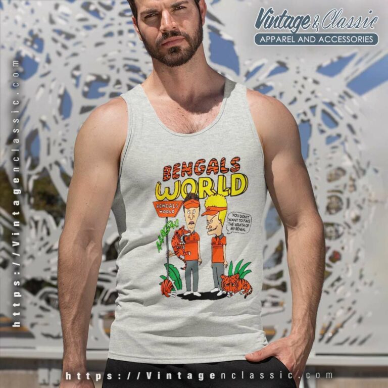 Beavis And Butthead Bengals World Tank Top Racerback Beavis And Butthead Bengals World Tank Top Racerback