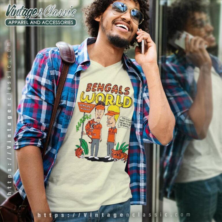 Beavis And Butthead Bengals World V Neck TShirt Beavis And Butthead Bengals World V Neck TShirt