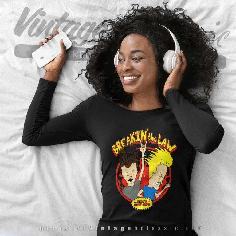 Beavis And Butthead Breakin The Law Long Sleeve Tee Beavis And Butthead Breakin The Law Long Sleeve Tee