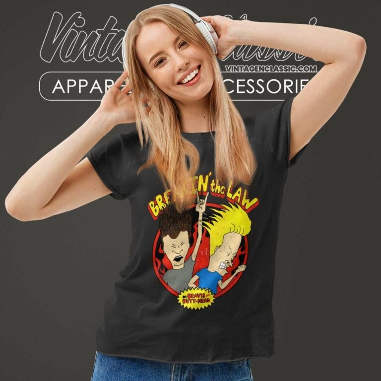 Beavis And Butthead Breakin The Law Women TShirt Beavis And Butthead Breakin The Law Women TShirt