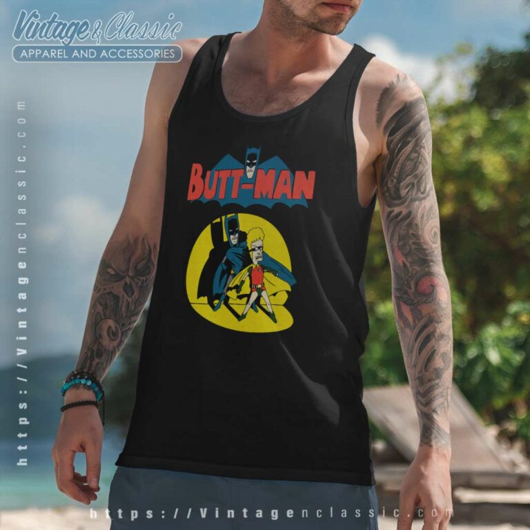Beavis And Butthead Butt Man Tank Top Racerback Beavis And Butthead Butt Man Tank Top Racerback