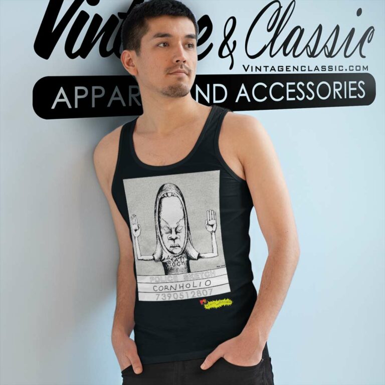 Beavis And Butthead Cornholio Police Sketch Tank Top Racerback Beavis And Butthead Cornholio Police Sketch Tank Top Racerback