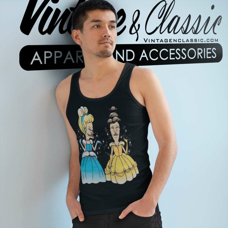 Beavis And Butthead Disney Princess Tank Top Racerback Beavis And Butthead Disney Princess Tank Top Racerback