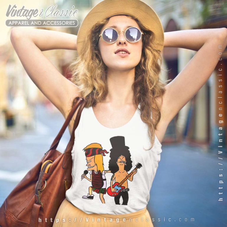 Beavis And Butthead Guns N Roses Tank Top Racerback Beavis And Butthead Guns N Roses Tank Top Racerback