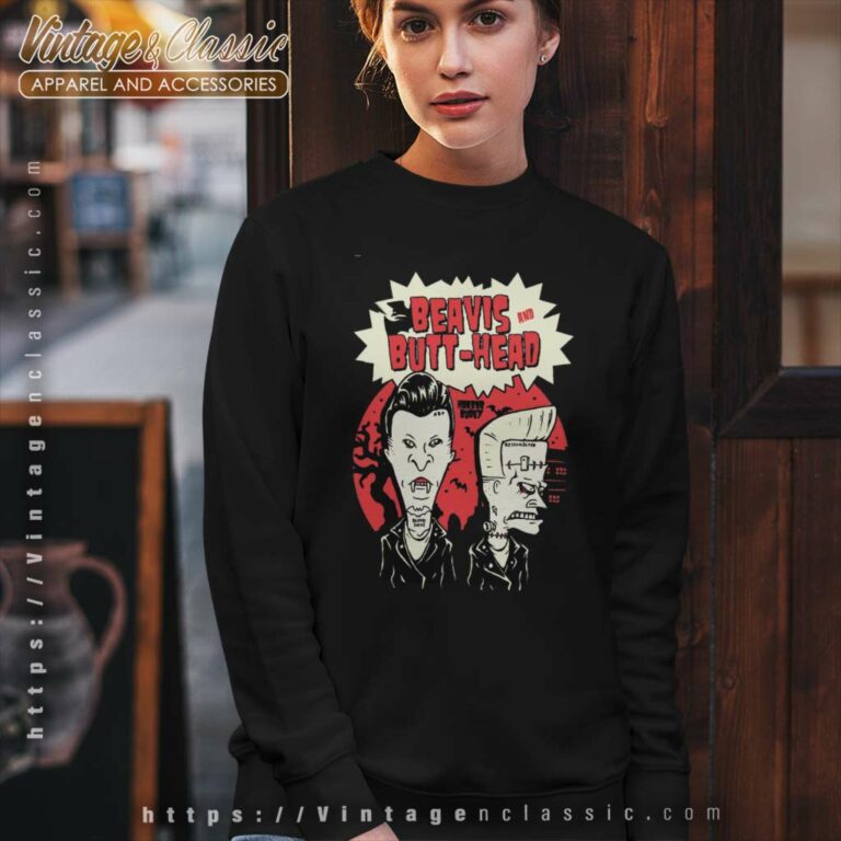 Beavis And Butthead Horror Rudey Halloween Sweatshirt Beavis And Butthead Horror Rudey Halloween Sweatshirt
