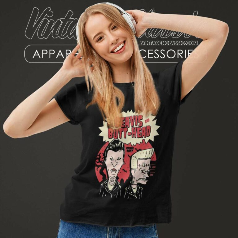 Beavis And Butthead Horror Rudey Halloween Women TShirt Beavis And Butthead Horror Rudey Halloween Women TShirt