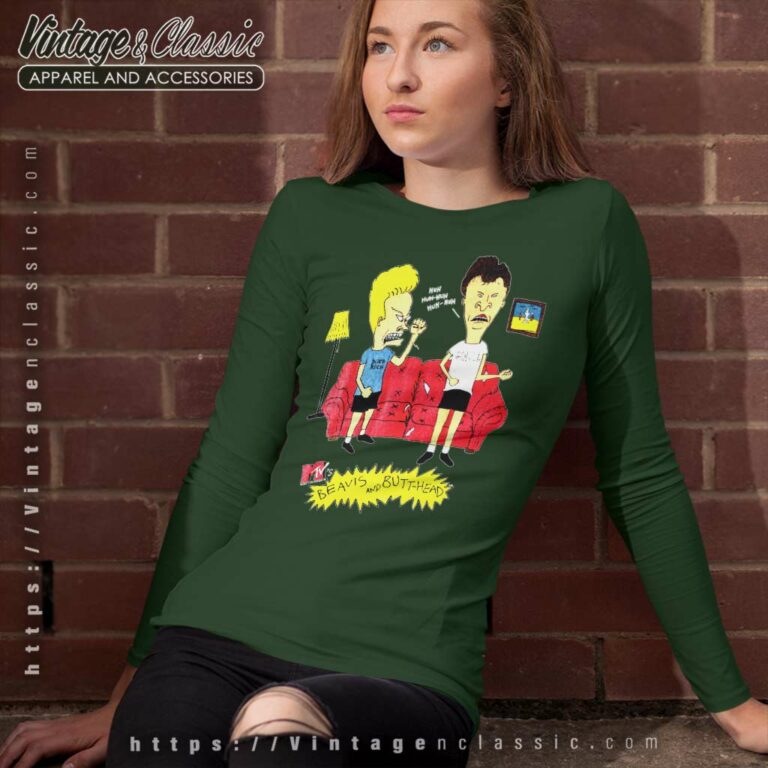 Beavis And Butthead Huh Huh Long Sleeve Tee Beavis And Butthead Huh Huh Long Sleeve Tee