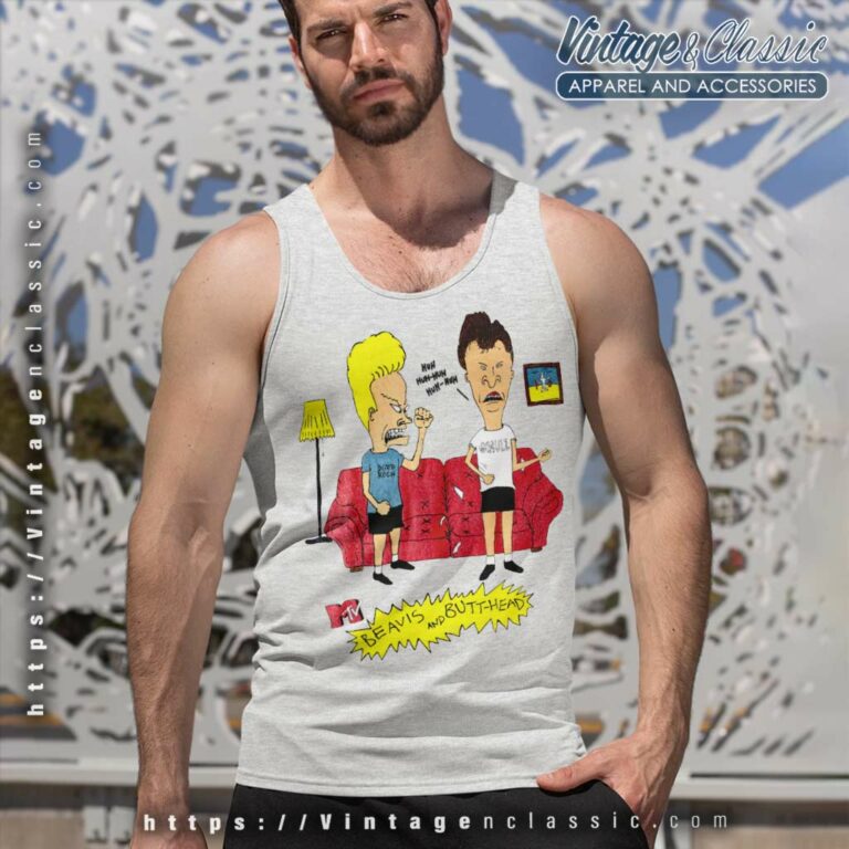 Beavis And Butthead Huh Huh Tank Top Racerback Beavis And Butthead Huh Huh Tank Top Racerback