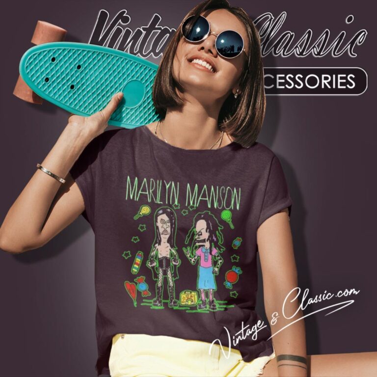Beavis And Butthead Marilyn Manson Women T Shirt Beavis And Butthead Marilyn Manson Women T Shirt