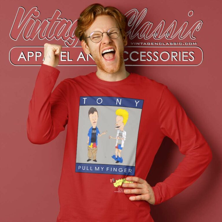 Beavis And Butthead Mtv Tony Pull My Finger Long Sleeve Tee Beavis And Butthead Mtv Tony Pull My Finger Long Sleeve Tee