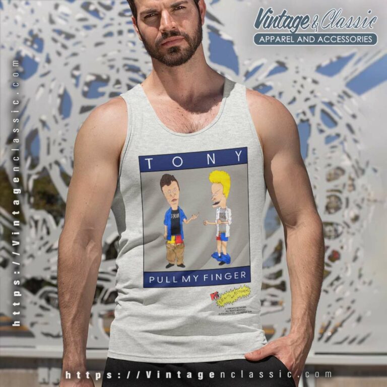 Beavis And Butthead Mtv Tony Pull My Finger Tank Top Racerback Beavis And Butthead Mtv Tony Pull My Finger Tank Top Racerback