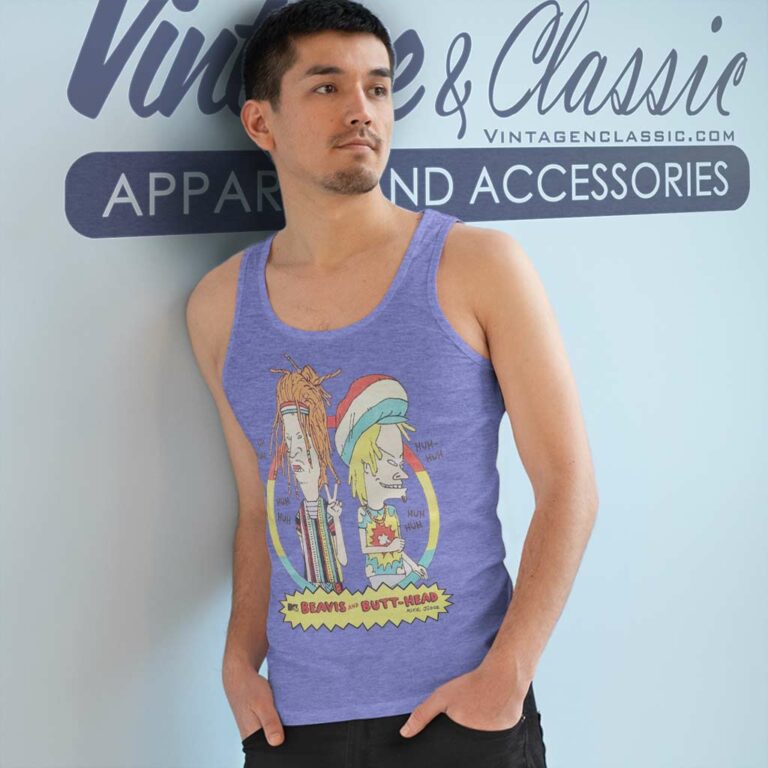 Beavis And Butthead Rasta Tank Top Racerback Beavis And Butthead Rasta Tank Top Racerback