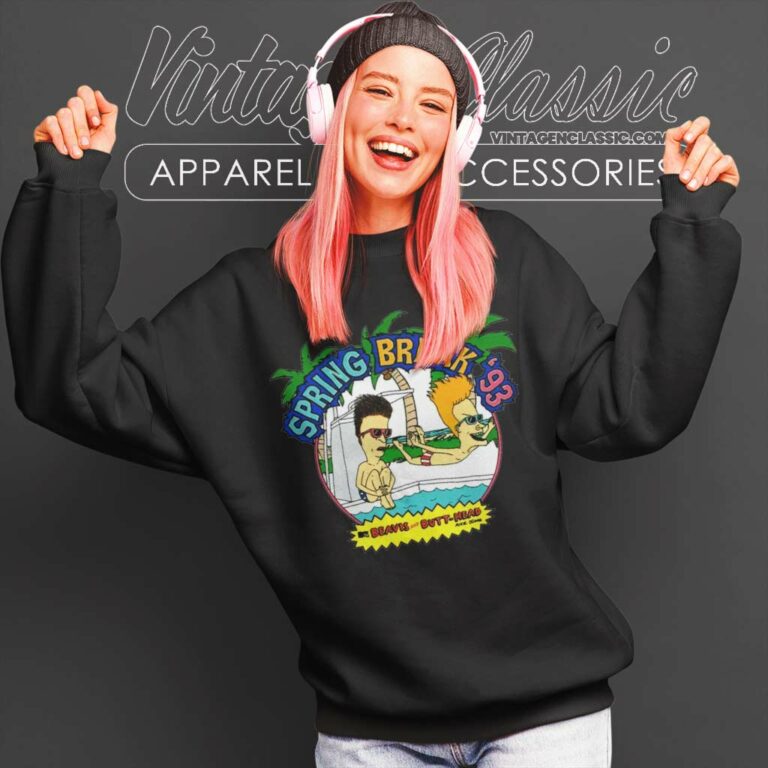 Beavis And Butthead Spring Break 1993 Vintage Sweatshirt Beavis And Butthead Spring Break 1993 Vintage Sweatshirt