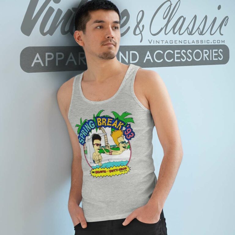 Beavis And Butthead Spring Break 1993 Vintage Tank Top Racerback Beavis And Butthead Spring Break 1993 Vintage Tank Top Racerback