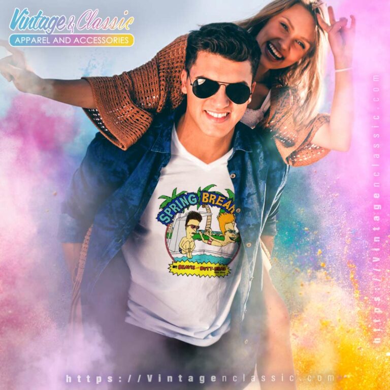 Beavis And Butthead Spring Break 1993 Vintage V Neck TShirt Beavis And Butthead Spring Break 1993 Vintage V Neck TShirt
