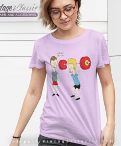 Beavis And Butthead Weight Lifting Huh Huh Snatch Women TShirt
