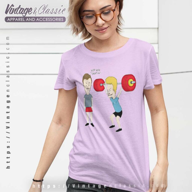 Beavis And Butthead Weight Lifting Huh Huh Snatch Women TShirt Beavis And Butthead Weight Lifting Huh Huh Snatch Women TShirt