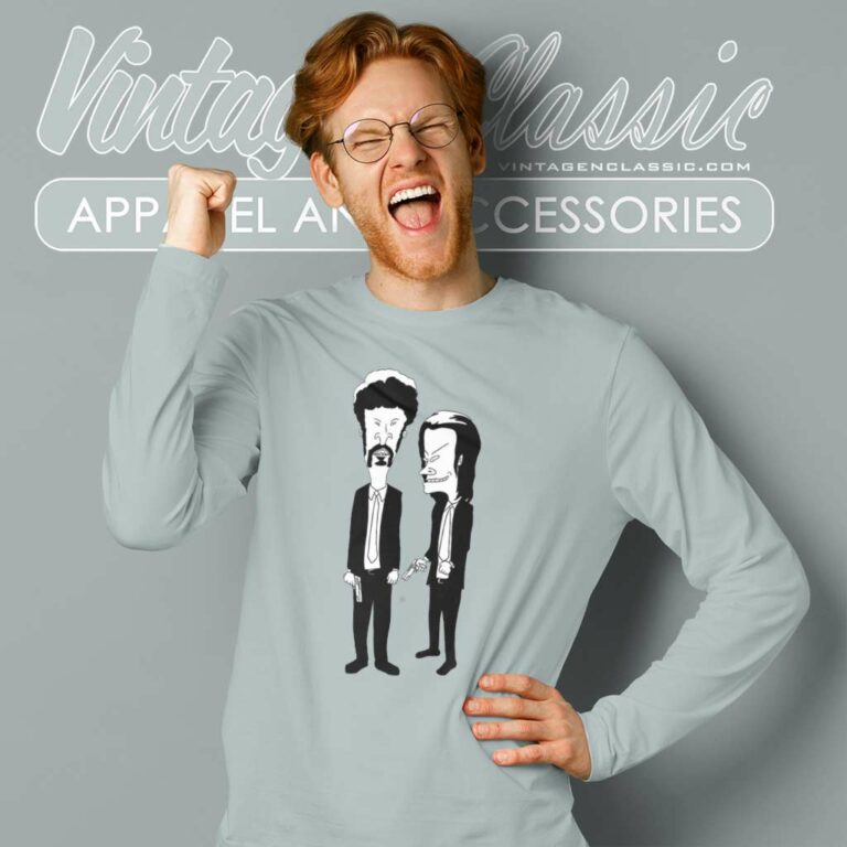 Beavis And Butthead With Guns Long Sleeve Tee Beavis And Butthead With Guns Long Sleeve Tee