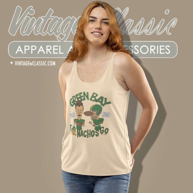 Beavis And Butthead X Green Bay Packers Nachos Tank Top Racerback Beavis And Butthead X Green Bay Packers Nachos Tank Top Racerback