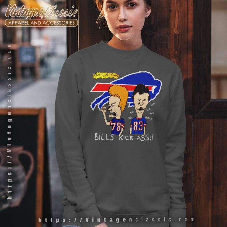 Beavis Butthead Buffalo Bills Kick Ass Sweatshirt Beavis Butthead Buffalo Bills Kick Ass Sweatshirt