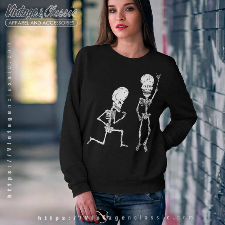Beavis Butthead Rock On Skeleton Sweatshirt Beavis Butthead Rock On Skeleton Sweatshirt
