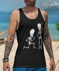 Beavis Butthead Rock On Skeleton Tank Top Racerback