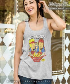 Beavis Butthead Work Sucks Burger World Tank Top Racerback
