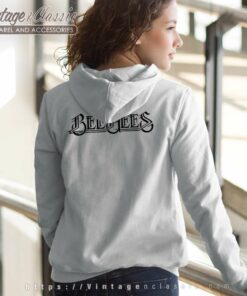 Bee Gees Shirt Design Black And White 7 Bee Gees Backside Hoodie