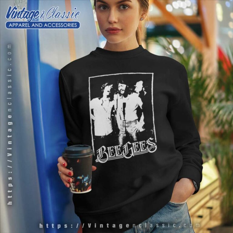 Bee Gees Live Distressed Artistic Sweatshirt Bee Gees Live Distressed Artistic Sweatshirt