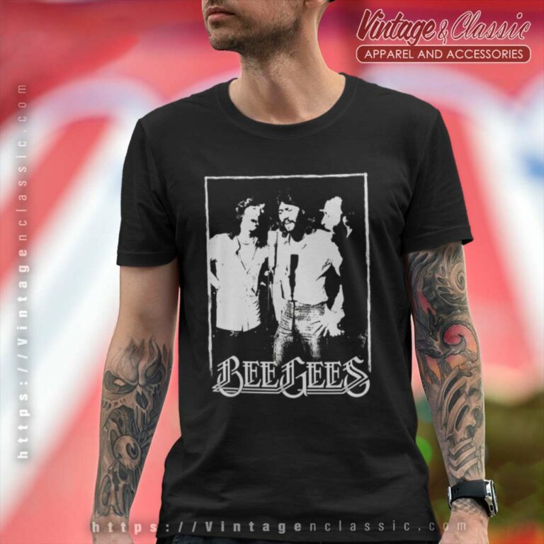 Bee Gees Live Distressed Artistic T Shirt Bee Gees Live Distressed Artistic T Shirt