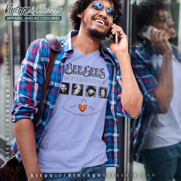 Bee Gees Mythology V Neck TShirt Bee Gees Mythology V Neck TShirt