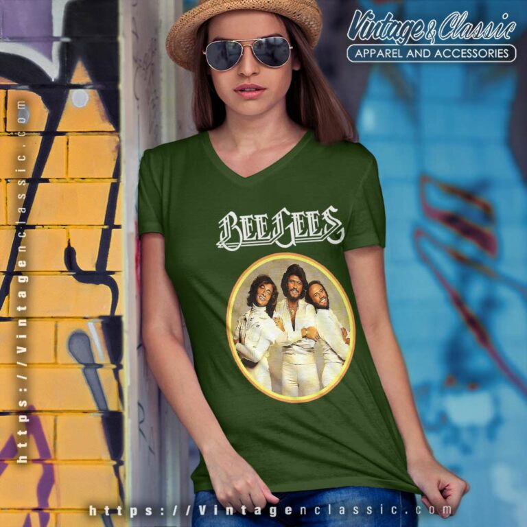 Bee Gees Saturday Night V Neck TShirt Bee Gees Saturday Night V Neck TShirt