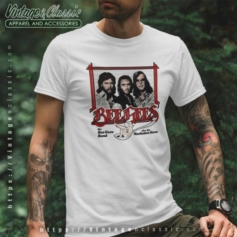 Bee Gees Shirt 1975 Waterloo On Concert T Shirt Bee Gees Shirt 1975 Waterloo On Concert T Shirt