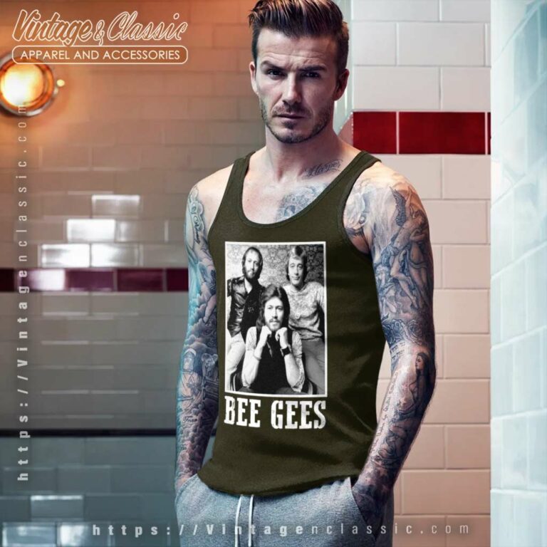 Bee Gees Shirt Design Black And White Tank Top Racerback Bee Gees Shirt Design Black And White Tank Top Racerback