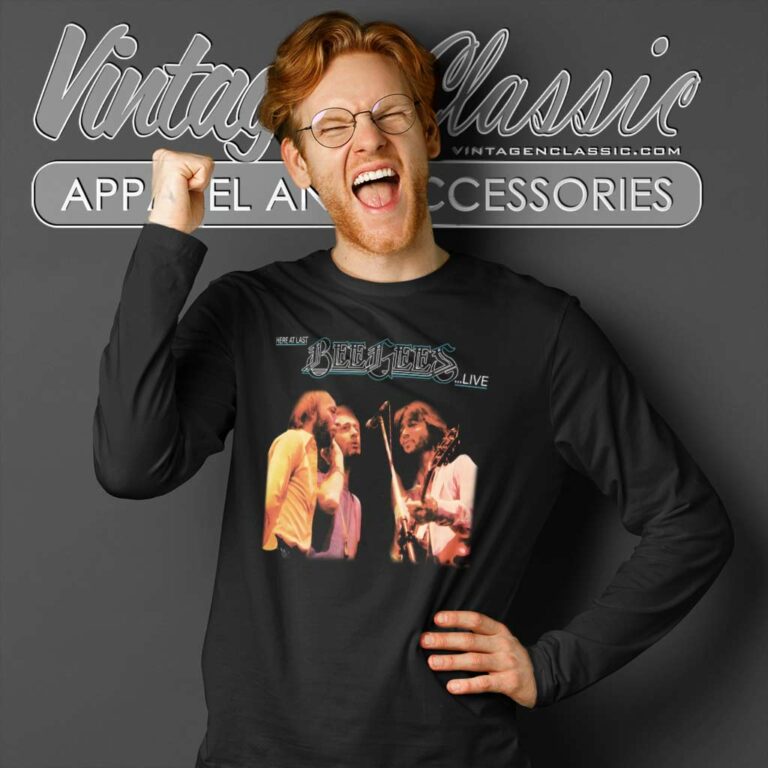 Bee Gees Shirt Here At Last Album Long Sleeve Tee Bee Gees Shirt Here At Last Album Long Sleeve Tee
