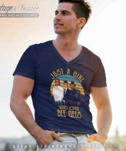 Bee Gees Shirt Just A Girl Who Loves 5 Bee Gees Shirt Just A Girl Who Loves V Neck TShirt